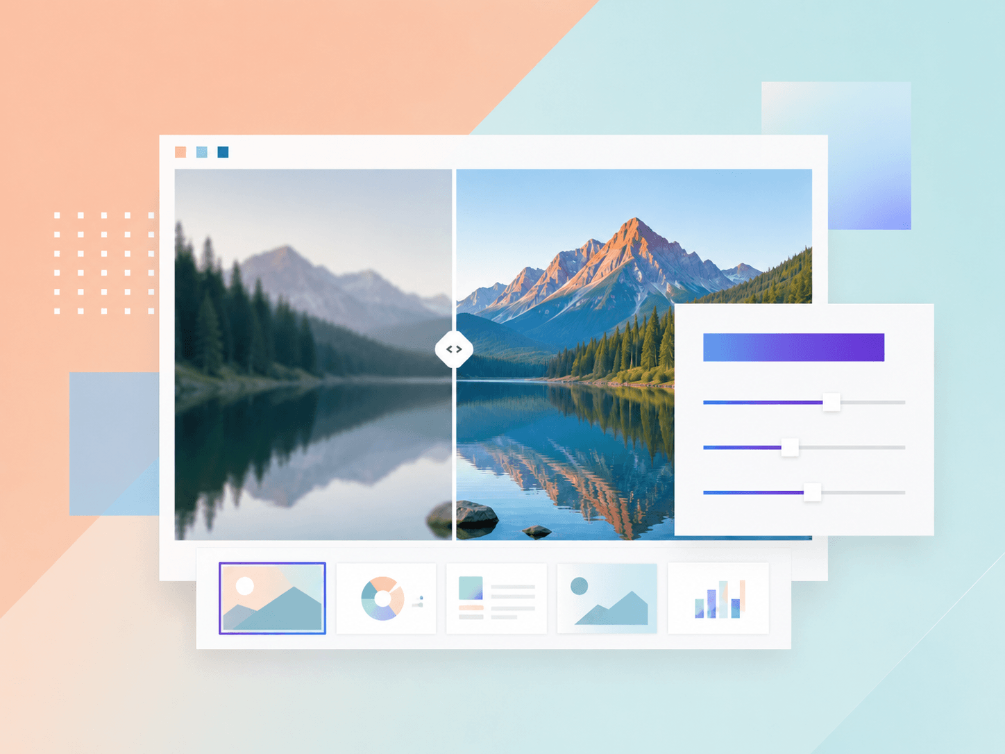 Photo quality editor tools preview