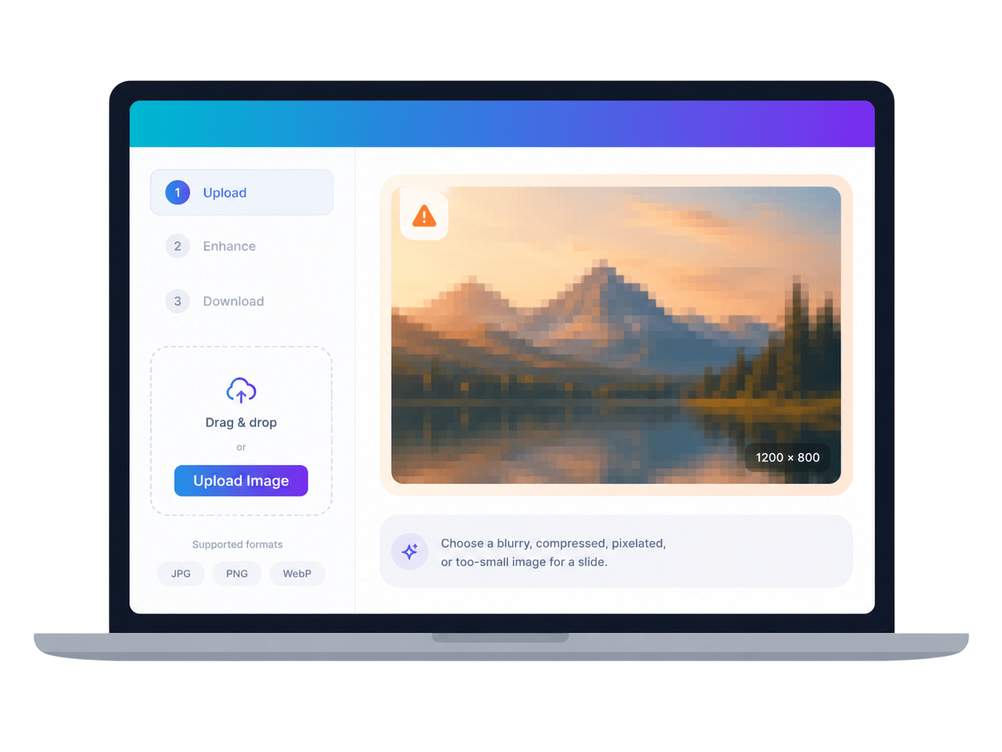 Photo quality workflow upload preview
